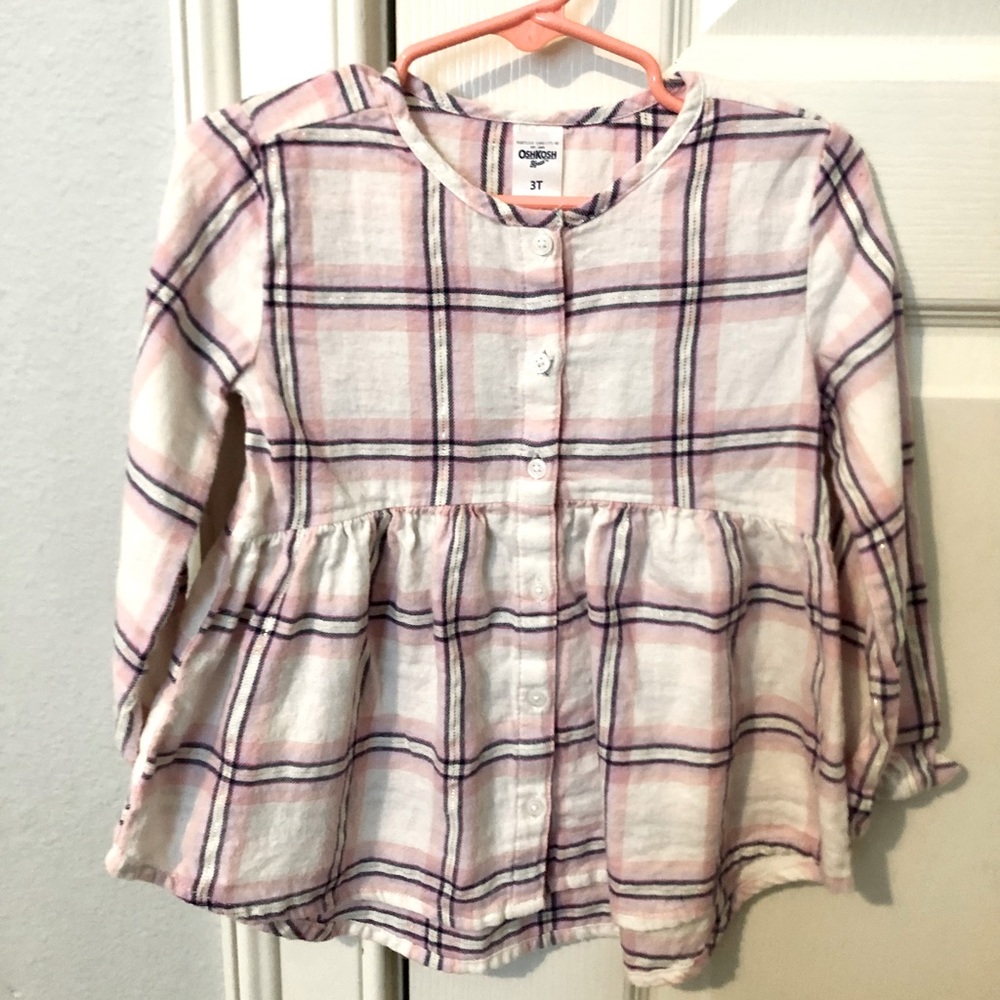 OshKosh Pink Plaid Tunic, Sz. 3T